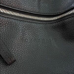 Longchamp Textured Black Leather Handbag